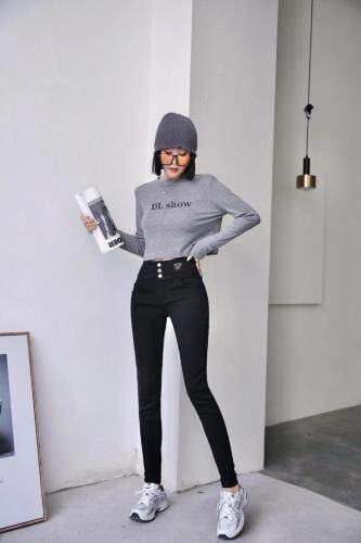 高腰高弹显瘦铅笔裤，其它，盛歌玛