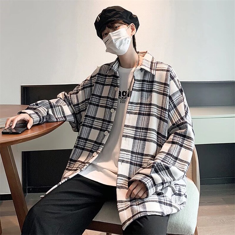 长袖衬衫春款男港风潮流C87P32,男装衬衫,星座1116-2