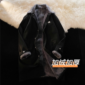 FY656J-P98-限价148 M-5XL女中性羊羔毛长款棉服冬装大码cityboy图片