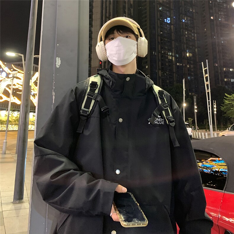港风23新款秋季时尚百搭宽松防水冲锋衣外套TPF69188特批68控108,男装夹克,电商A268A