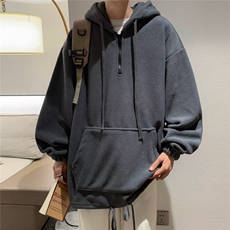 美式复古卫衣280克摇粒绒连帽做旧高街hiphop外套M101P38，男装卫衣，星座1116-2