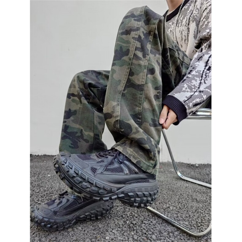 高街迷彩工装裤男美式宽松oversize潮牌休闲长裤1001-1-CM820-P48,男装工装外套,星座1001-1