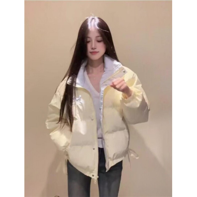 1506-1/M78021/P79女士韩版温柔奶黄色拼接撞色棉服外套,男装棉衣,星座1506-1
