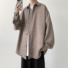 宽松长袖格子衬衫男KD623-P30，男装衬衫，电商D312-1