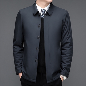 V3633钱塘2020-3商务休闲简约冬季厚款中年男士夹克外套P125图片