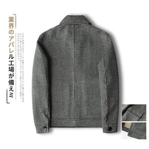 秋冬款千鸟格男士双面羊绒夹克翻领外套毛呢大衣Y8888P315控428,冬季羊绒外套怎么搭配图片