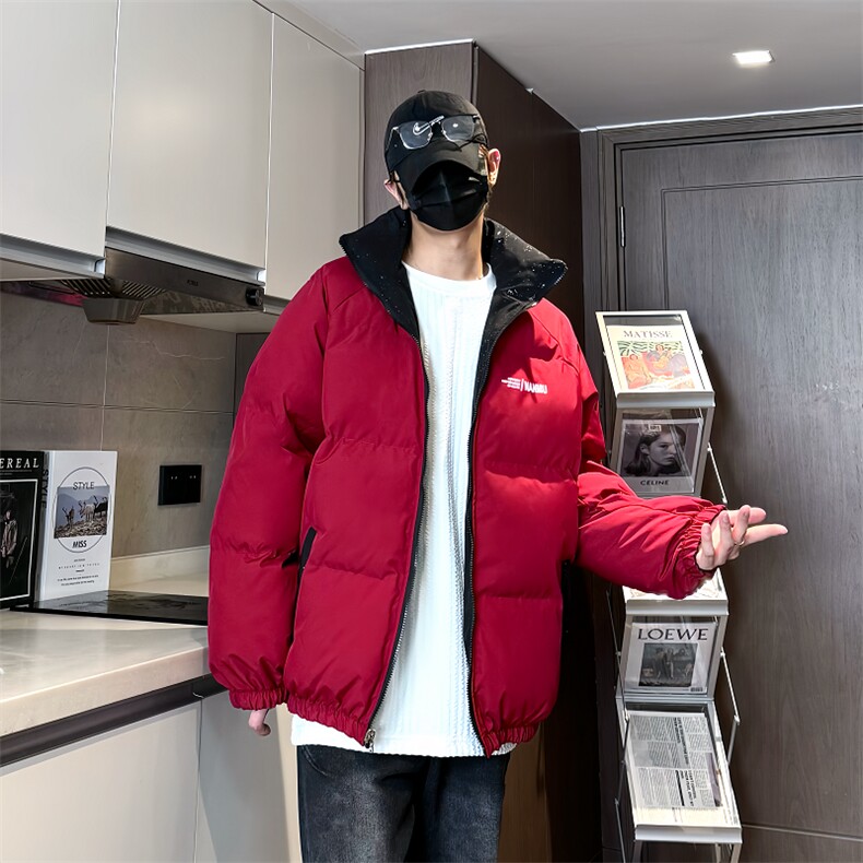 XZ230-1MY50冬港风宽松简约满天星双面穿休闲立领面包服P128控158,男装棉衣,星座230-1