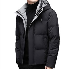 冬季新款中年男连帽羽绒服男爸爸冬装休闲款外套YL8820122-P260，男装羽绒服，电商B212（原钱塘6029）