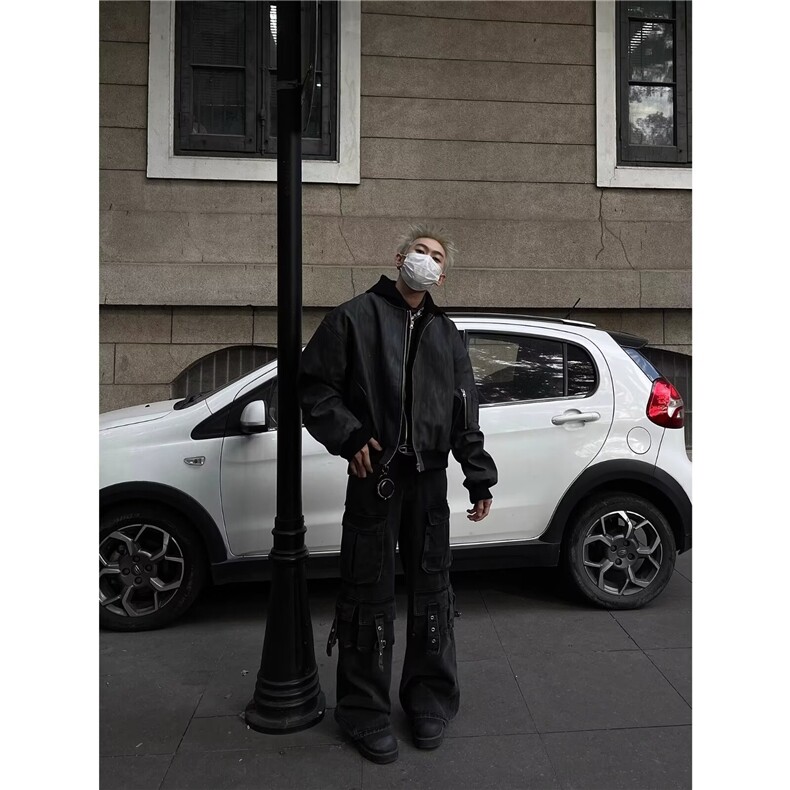网络图现货！连帽外套机车外套cleanfit防水防油棒球服RJ192-P90,男装工装外套,星座1005-6