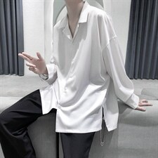 秋季新款2021男生长袖衬衫宽松百搭韩版纯色衬衣 A071-C08-P38图片