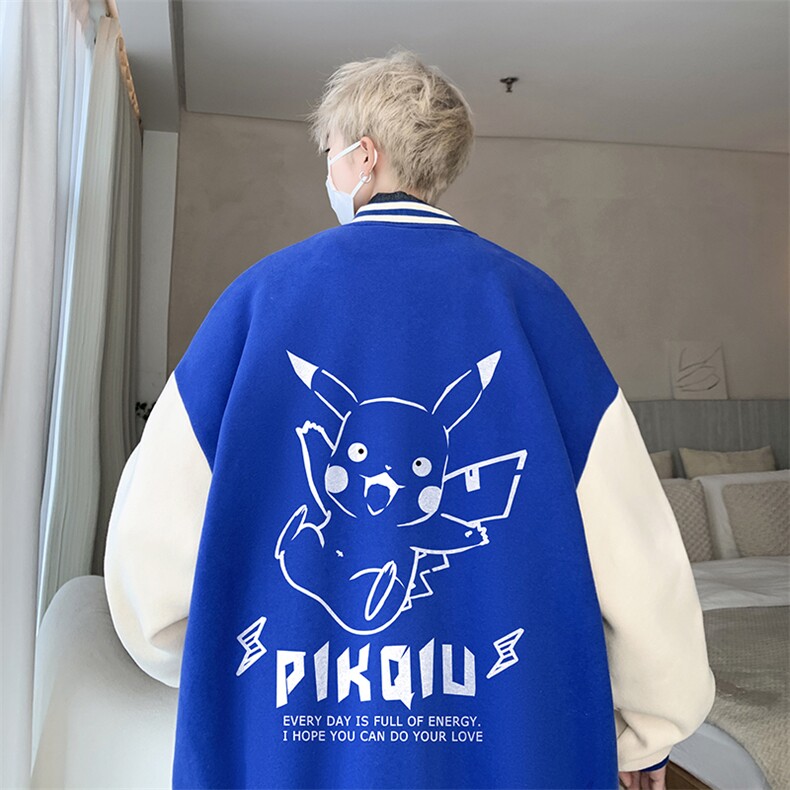 摇粒绒棒球服男大码开衫卫衣男夹克BF86078-P65,男装夹克,电商A040