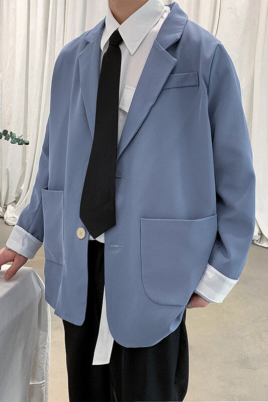 910A-J883-P80控108秋装新款纯色简约小清新小西装西服外套男,男装夹克,星座910A