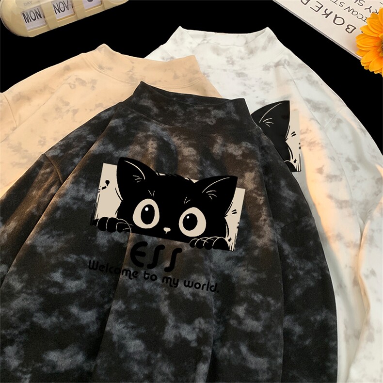 260克重磅扎染德绒半高领打底衫【有货】C403A-DR25369ZR-P25,男装T恤,电商C403A