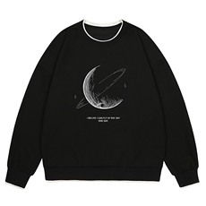 2025春秋季新款潮牌oversize设计感高级印花卫衣A068-MLWY21-TP45，男装卫衣，电商A068