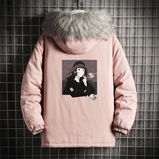 MM48122-P130冬季大毛领衣男士大码加厚袄男服网格挂拍，男装棉衣，电商A040A