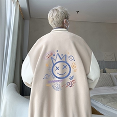 摇粒绒棒球服男大码开衫卫衣男夹克BF86180-P65，男装夹克，电商A040