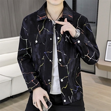 507A-JK511-P1052025春季时尚男士个性印花夹克休闲外套，男装夹克，星座507A（原星座306B-2）