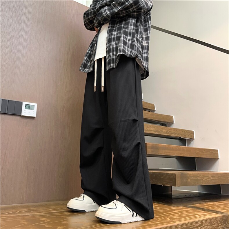 K2477批45控68秋季新款垂感面料裤子男伞兵裤百搭休闲裤男裤子,男装休闲裤,电商D229A
