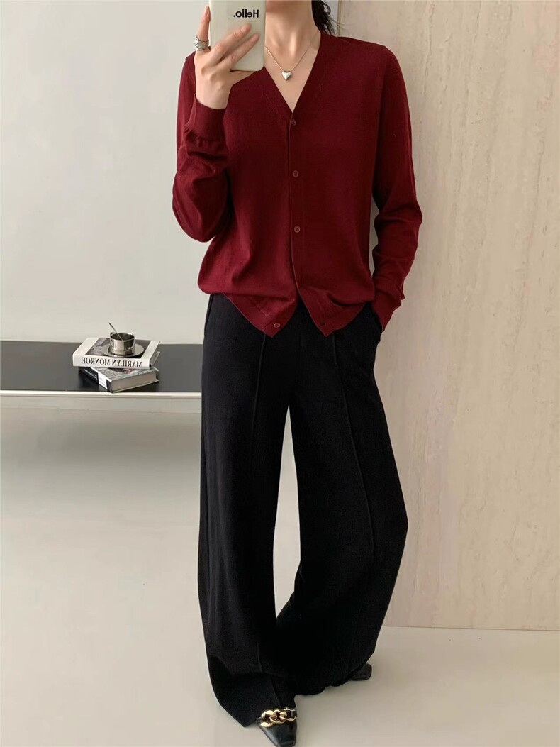 2025百搭时尚裤子宽松款，女装休闲裤，巧奈羊绒