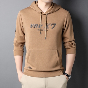 YZ20729男式2023秋季新款长袖T恤男休闲男装连帽卫衣P58图片