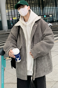 男款冬季羊羔毛加厚加绒冬装棉衣羊羔绒外套 M9818 P120 控158图片