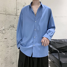 现货纯色冰丝长袖衬衫男KD137-P40，男装衬衫，电商D312-1