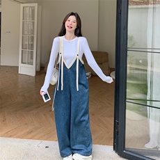 牛仔背带休闲连体裤，女装牛仔裤，浙宝069