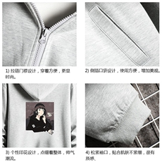 KS21122-P38加绒款-P43连帽开衫卫衣男运动外套大码班服网格，男装卫衣，电商A040A