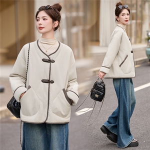 羽绒棉服女短款2025冬季新款独特超好看高端韩系轻薄洋气夹棉外套图片