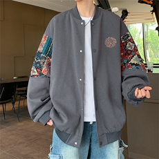 春秋季棒球服男女新款美式夹克休闲外套XZ102B-1-JK2608P85，男装夹克，星座102B-1