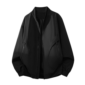 大货10万件户外棒球领夹克男二开冲锋衣外套DSA157B-JK501-特P40图片