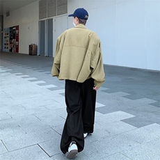 潮青春流行春秋ins夹克新款简约长袖潮流男日系标准方领原宿外穿，男装夹克，星座716-4