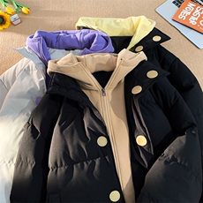 冬季青少年连帽假两件外套加绒加厚休闲简约棉衣棉服5303-P85，男装棉衣，电商B306