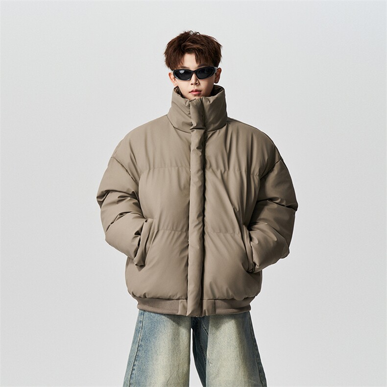 有长图冬季韩版羽绒棉服男宽松棉衣立领PU皮棉袄外套MF00756/P100,男装棉衣,电商B316