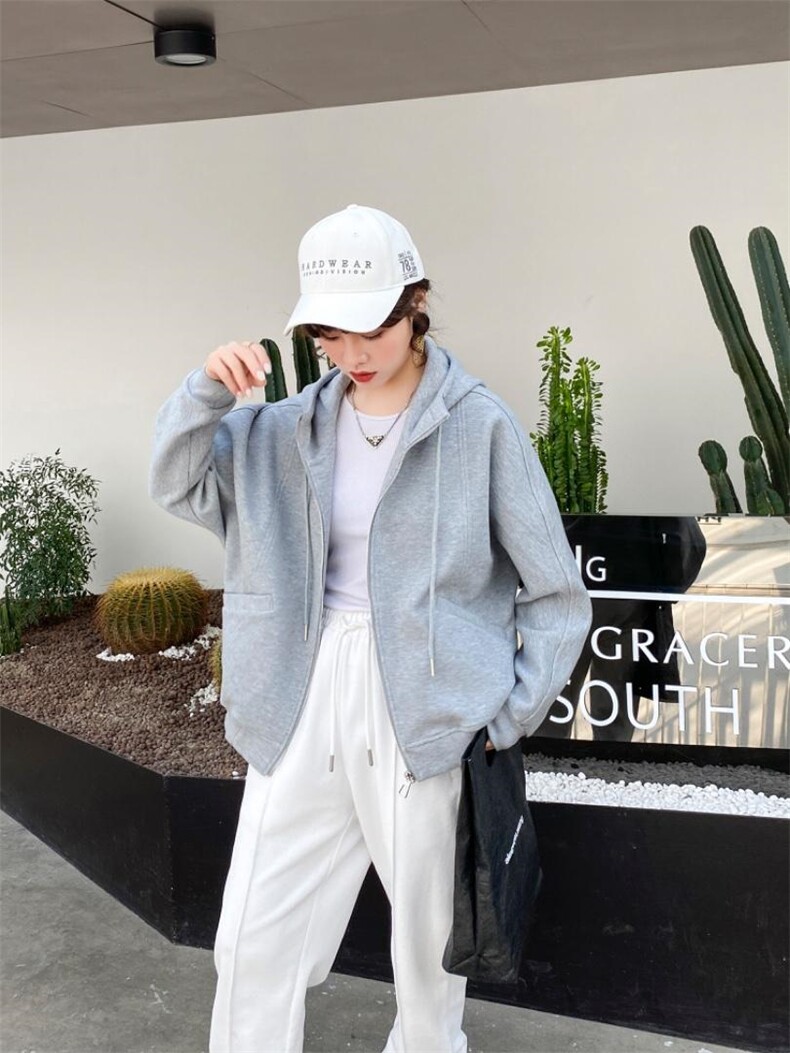 帽子贴标卫衣，女装卫衣/绒衫，诗苒