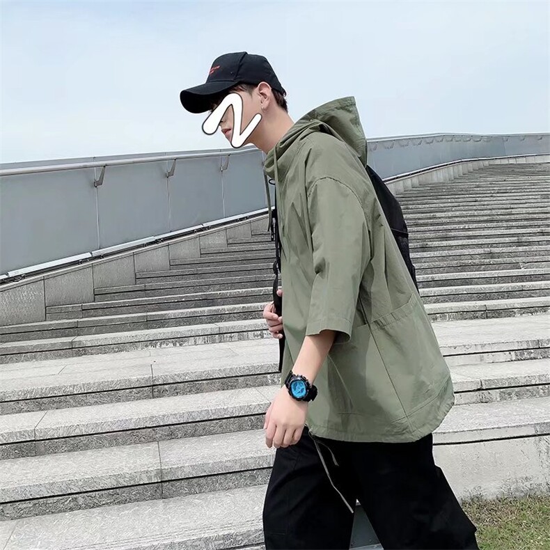 男连帽T恤五分袖T38P32,男装T恤,星座1116-2