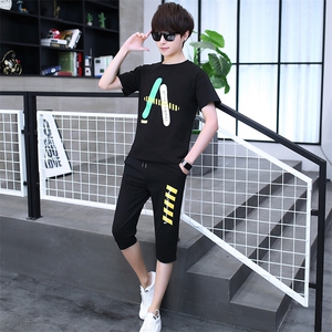 2021夏季新款套装男青少年休闲时尚短袖套装电商A158-T123图片