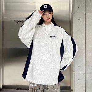 抖音得物高品质 25秋冬美式高街重磅结构多扣立领卫衣外套ACM4603图片