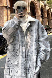 潮牌羊羔毛外套男冬季加绒加厚保暖棉服初高中青少年宽松潮流棉衣图片
