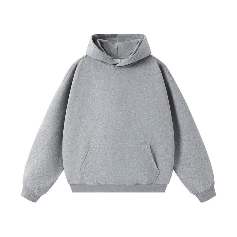 无帽绳版抖音得物高品质二开25秋冬装全棉美式连帽卫衣HM10,男装卫衣,电商A486