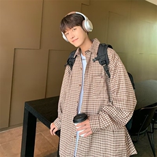 复古格子开衫夹克外套衬衫C116-P55，男装夹克，星座1109-3