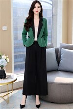 高级感西装套装女2023秋新款时尚洋气撞色小西服气质阔腿裤两件套，女装套装/套裙，罗腾