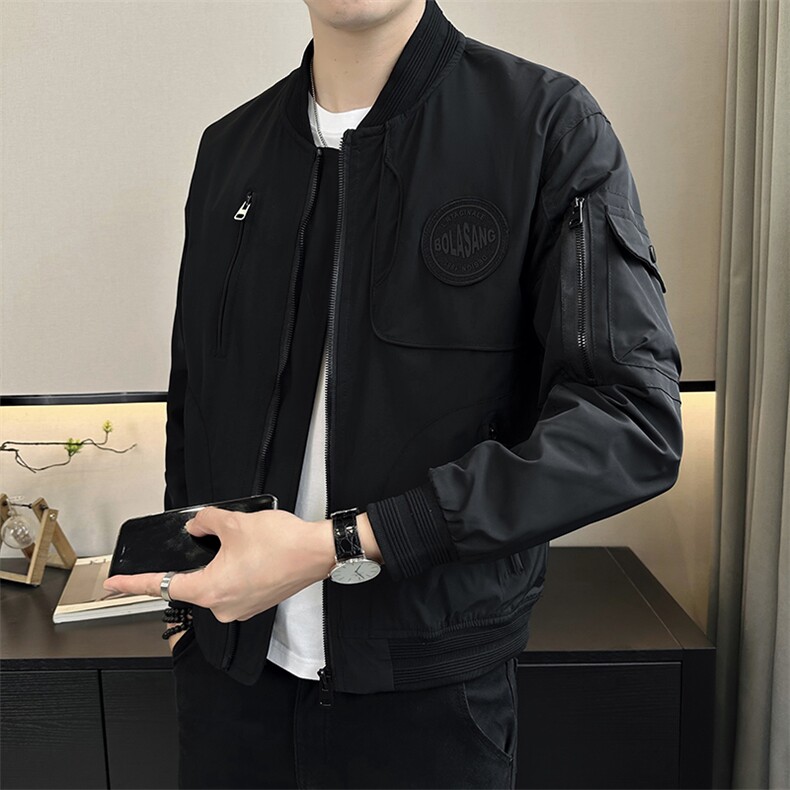 2025秋季店主风休闲工装棒球服夹克棒球领时尚外套潮58126-P110,男装夹克,电商A413