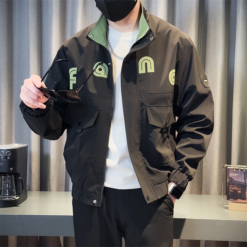 9905-P98控138春季新款社会小伙潮店主风夹克男,男装夹克,电商D327