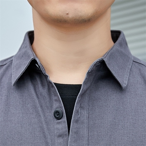 B-C915男士2023年春季新款长袖衬衫男工装衬衣商务休闲男装P58图片