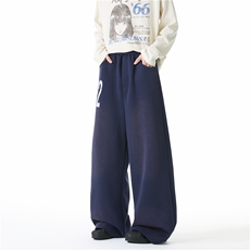 抖音品质美式潮流字母印花设计感宽松卫裤B315-K25310-特p42控78，男装休闲裤，电商B315