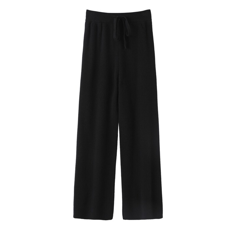阔腿裤女垂感2024年秋冬新款宽松显瘦高腰直筒休闲，女装休闲裤，温达纯山羊绒