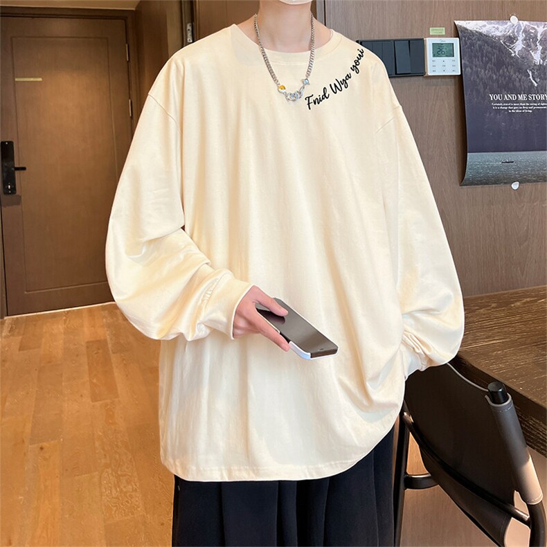 抖音得物供货量大从优可提供视频美式长袖T恤CT834特P25,男装T恤,电商A486-1
