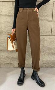 羊绒条小西裤，半松紧腰 不挑人穿m-xxl,其它,简 影