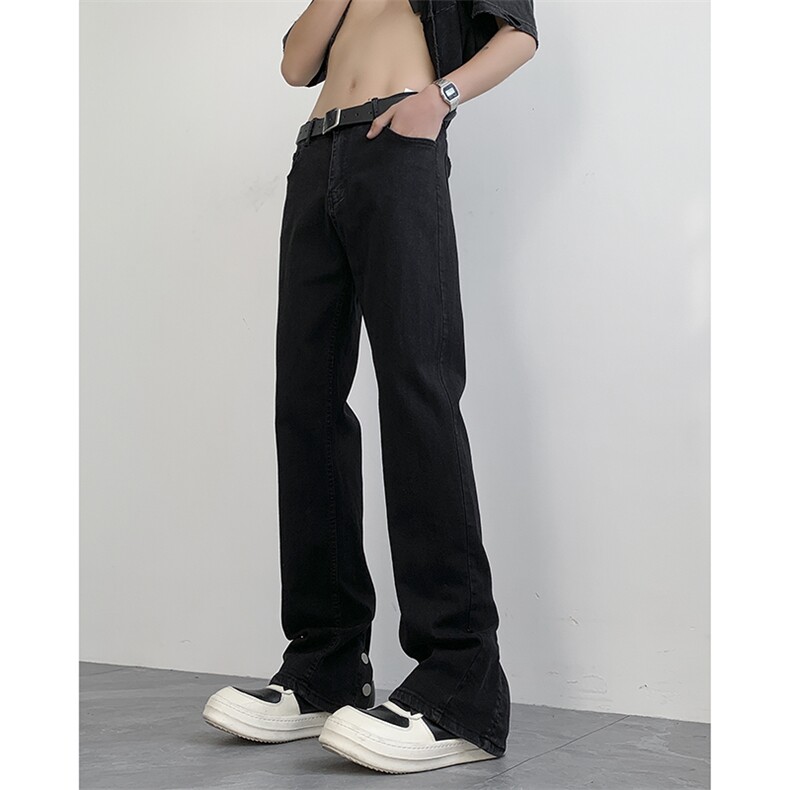 现货！加大码弹力排扣牛仔裤泥黄纯色长裤310A-2BK330P60控78,男装牛仔裤,星座310A-2